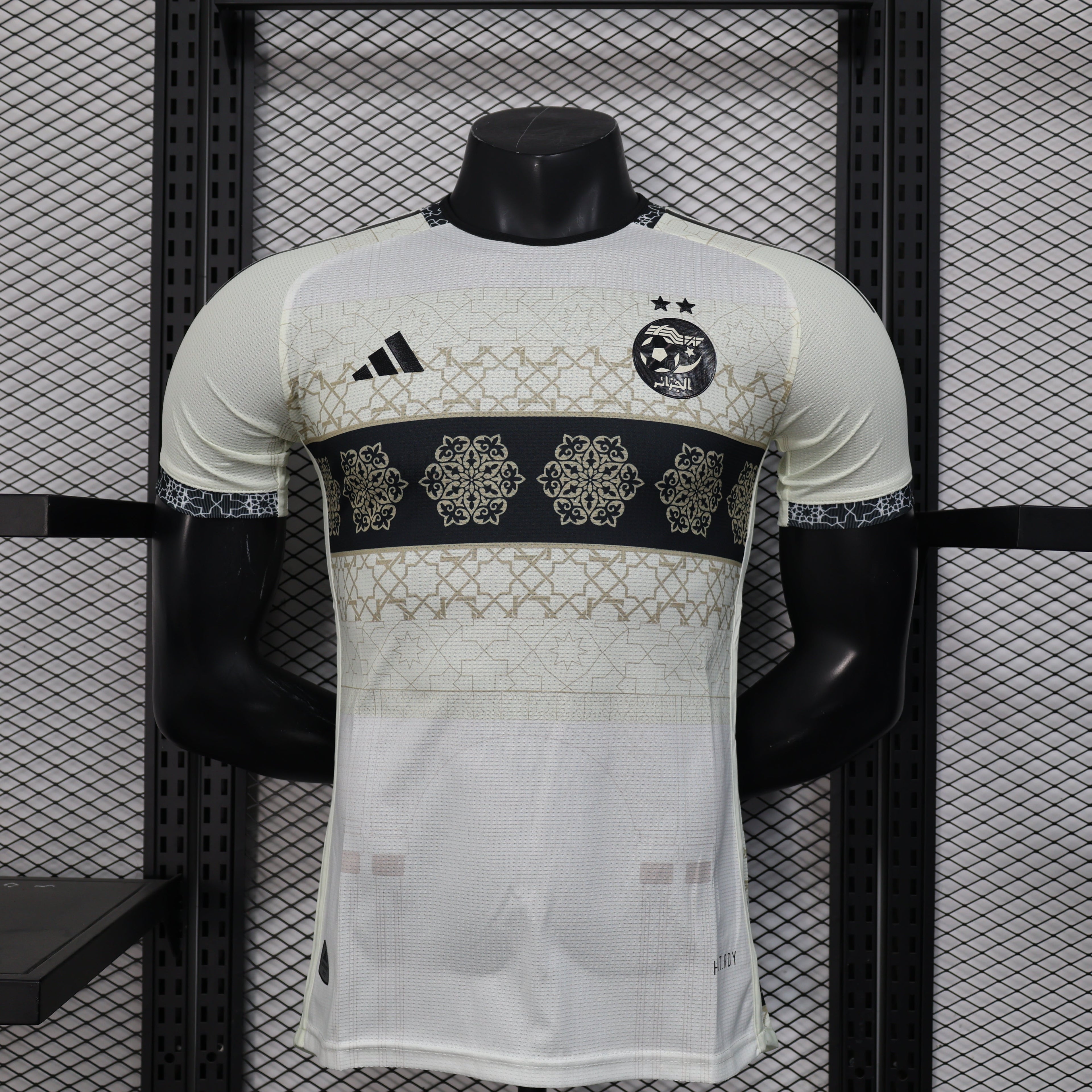 Maillot Concept Algérie 24/25 – Blanc & Noir Rosace