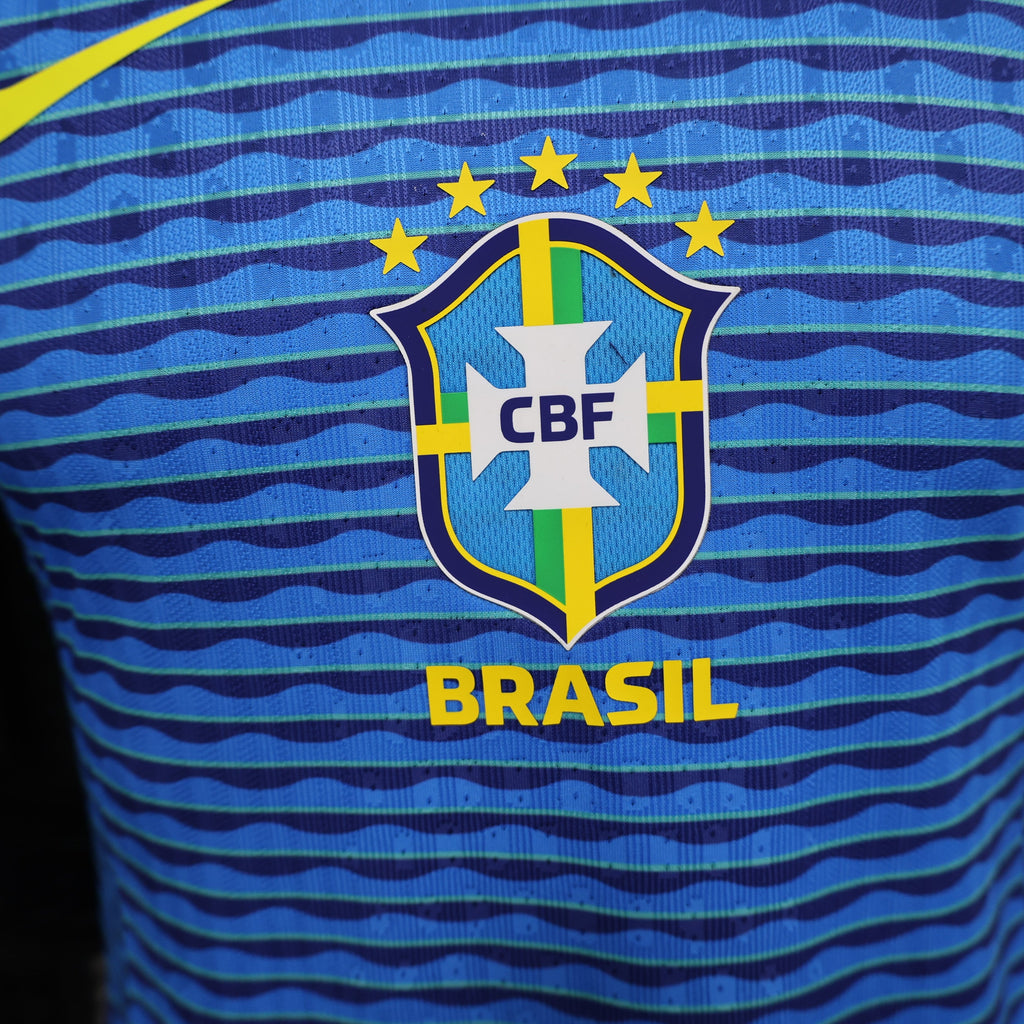 Maillot Officiel Brésil Extérieur – Bleu Vagues | Édition Match 2024