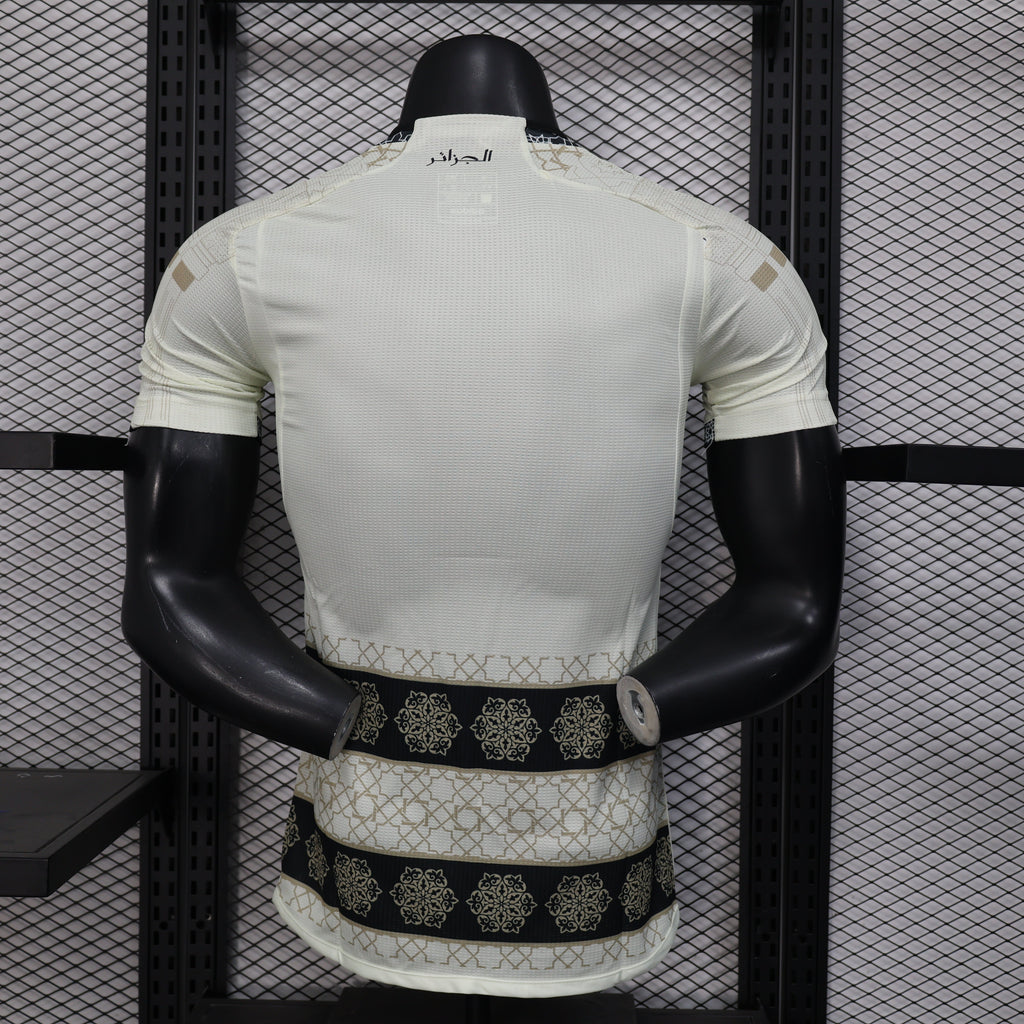 Maillot Concept Algérie 24/25 – Blanc & Noir Rosace