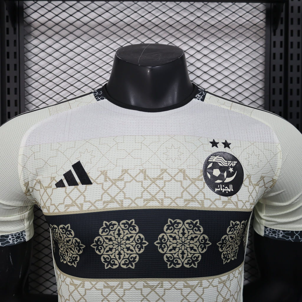 Maillot Concept Algérie 24/25 – Blanc & Noir Rosace