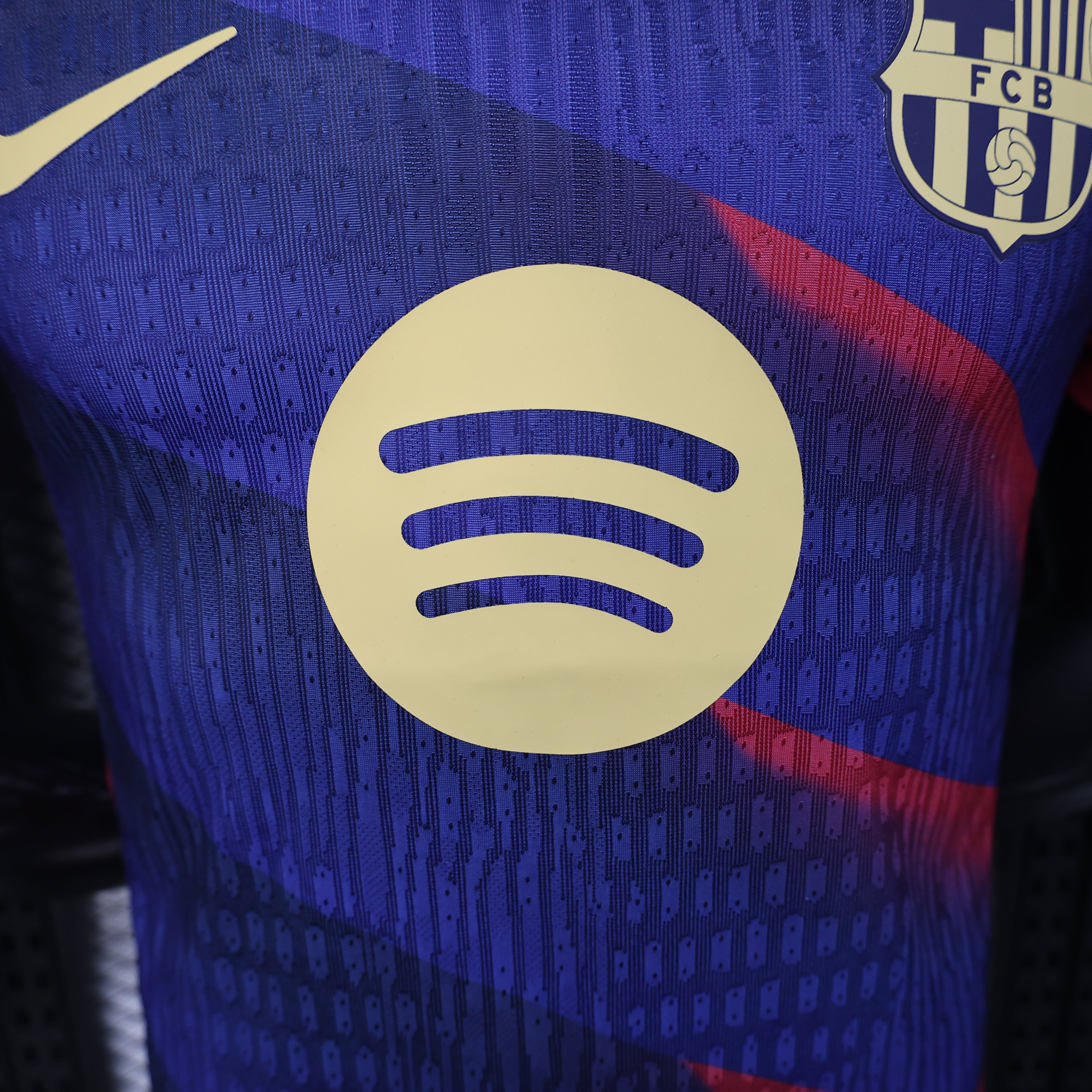 Maillot domicile FC Barcelone 2023/2024 – Bleu & Rouge – Logo doré Spotify