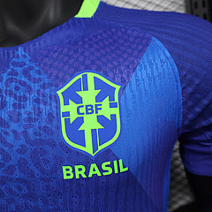 Maillot Brésil Extérieur – Édition Spéciale Patchwork Bleu & Vert Fluo