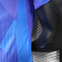 Maillot Brésil Extérieur – Édition Spéciale Patchwork Bleu & Vert Fluo